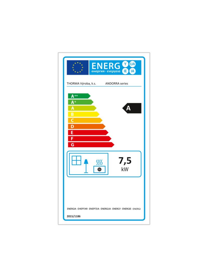 Energijska Nalepka Za Kaminsko Peč Andorra Series