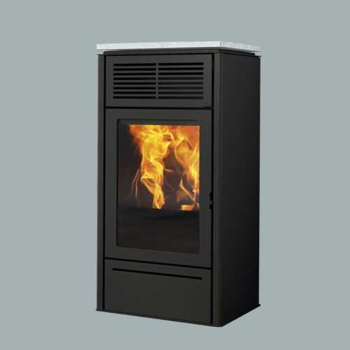 Slide pellet stove, air