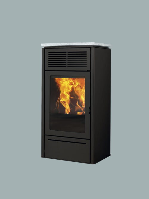 Slide pellet stove, air